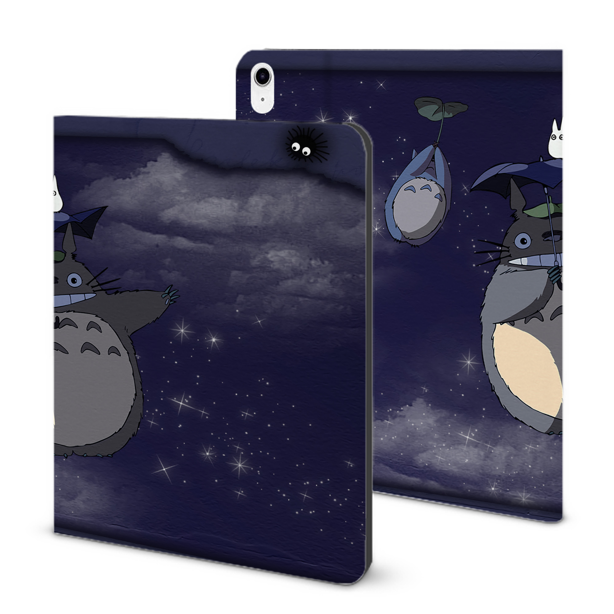 （画像用） となりのトトロ 草壁メイ 草壁サツキ My Neighbor Totoro Satsuki Kusakabe Mei Kusakabe IPad ケース ブック型 PUレザー TPU 耐衝撃 軽量 薄型 ペン収納なし 全面保護 IPad 各モデル対応